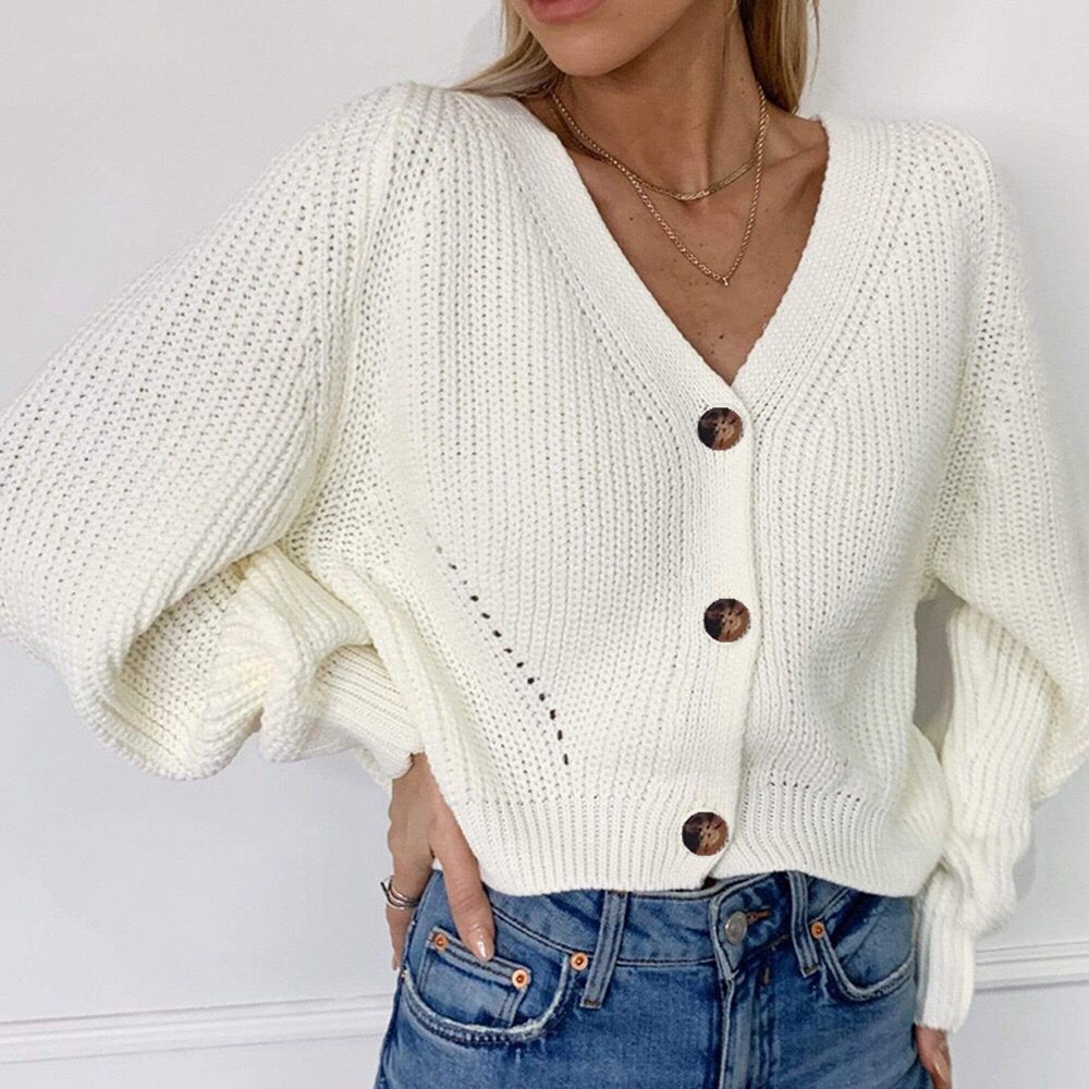 Knit button sweater best sale